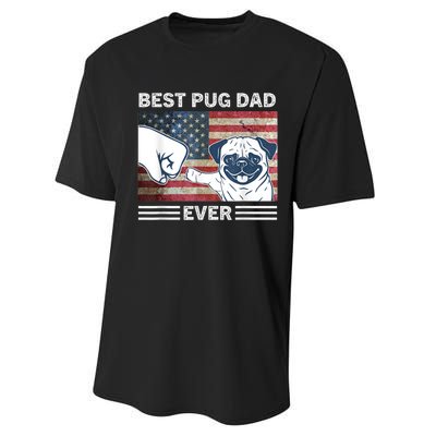 Proud Pug Dad: Celebrating The 4th Of July With Man's Best Friend Performance Sprint T-Shirt