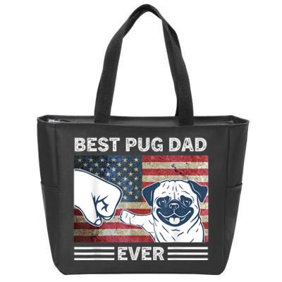 Proud Pug Dad: Celebrating The 4th Of July With Man's Best Friend Zip Tote Bag