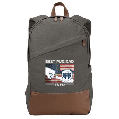 Proud Pug Dad: Celebrating The 4th Of July With Man's Best Friend Cotton Canvas Backpack