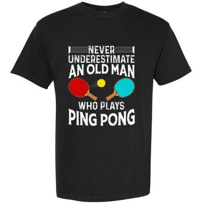 Ping Pong Design Dad Grandpa Table Tennis Player Garment-Dyed Heavyweight T-Shirt