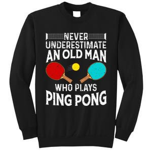 Ping Pong Design Dad Grandpa Table Tennis Player Sweatshirt