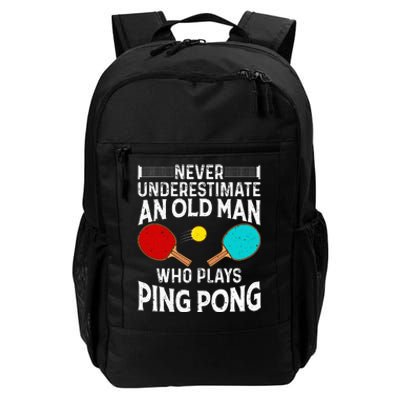 Ping Pong Design Dad Grandpa Table Tennis Player Daily Commute Backpack