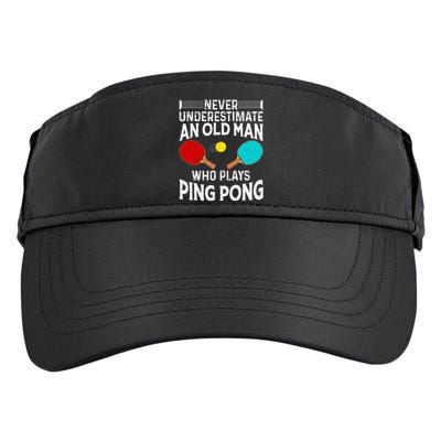 Ping Pong Design Dad Grandpa Table Tennis Player Adult Drive Performance Visor