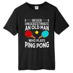 Ping Pong Design Dad Grandpa Table Tennis Player Tall Fusion ChromaSoft Performance T-Shirt