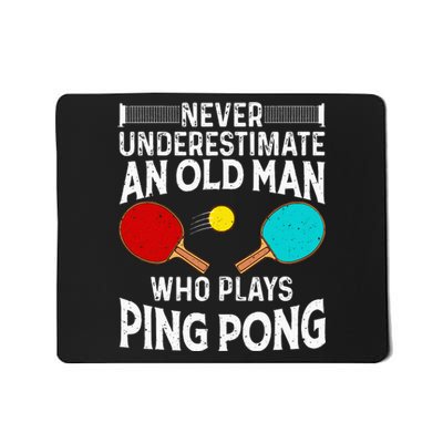 Ping Pong Design Dad Grandpa Table Tennis Player Mousepad