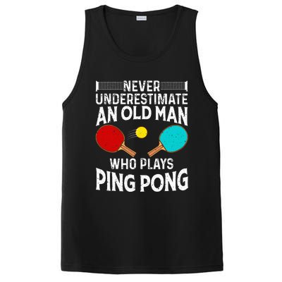 Ping Pong Design Dad Grandpa Table Tennis Player PosiCharge Competitor Tank