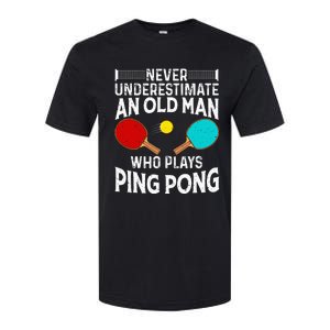 Ping Pong Design Dad Grandpa Table Tennis Player Softstyle CVC T-Shirt