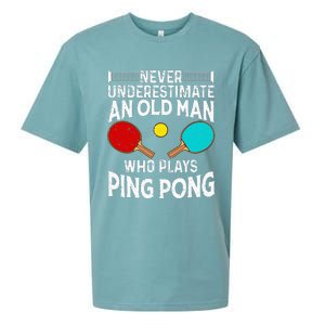 Ping Pong Design Dad Grandpa Table Tennis Player Sueded Cloud Jersey T-Shirt