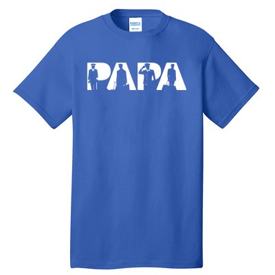 Papa Pilot Dad Funny Dad Pilot Papa Fathers Day Meaningful Gift Tall T-Shirt