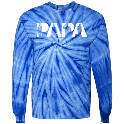 Papa Pilot Dad Funny Dad Pilot Papa Fathers Day Meaningful Gift Tie-Dye Long Sleeve Shirt