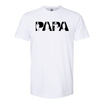 Papa Pilot Dad Funny Dad Pilot Papa Fathers Day Meaningful Gift Softstyle CVC T-Shirt