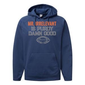 Purdy Purdy Damn Good Football Quarterback Performance Fleece Hoodie