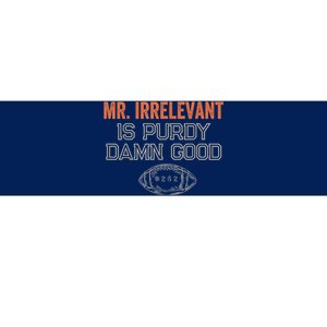 Purdy Purdy Damn Good Football Quarterback Bumper Sticker