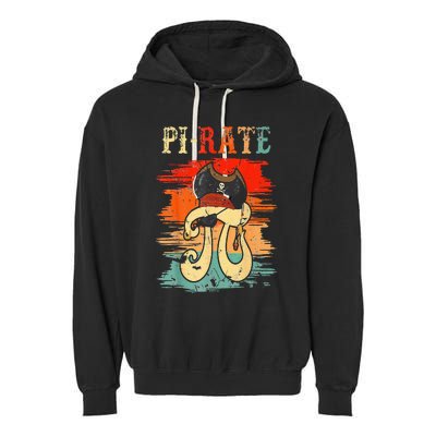 Pi-Rate Pi Day Mathematician Math Geek Pirate Lover Garment-Dyed Fleece Hoodie