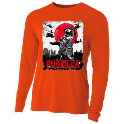 Pugzilla Pug Dog Cooling Performance Long Sleeve Crew