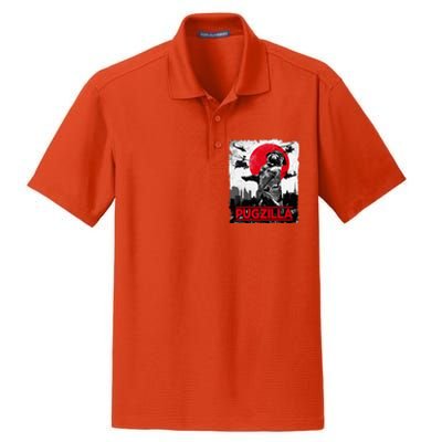 Pugzilla Pug Dog Dry Zone Grid Polo