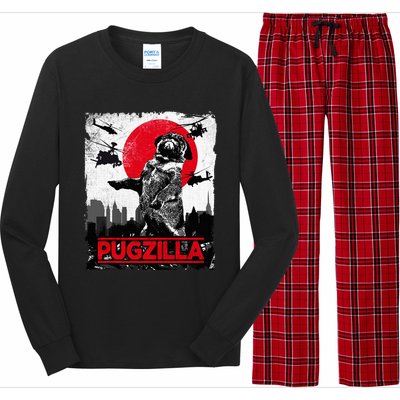 Pugzilla Pug Dog Long Sleeve Pajama Set