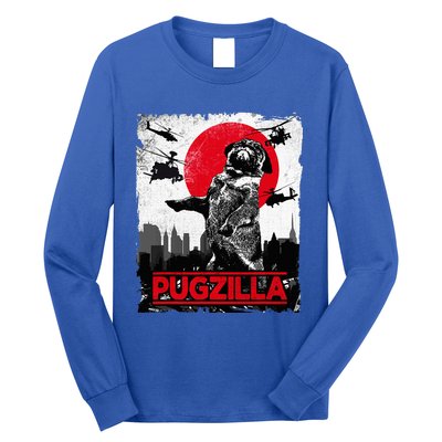 Pugzilla Pug Dog Long Sleeve Shirt