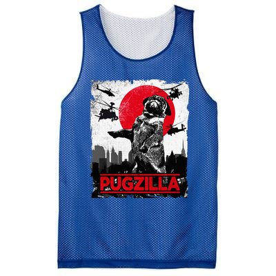 Pugzilla Pug Dog Mesh Reversible Basketball Jersey Tank