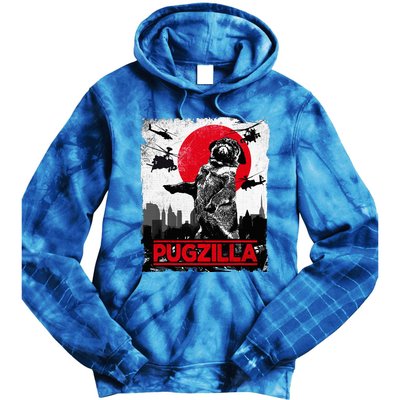 Pugzilla Pug Dog Tie Dye Hoodie