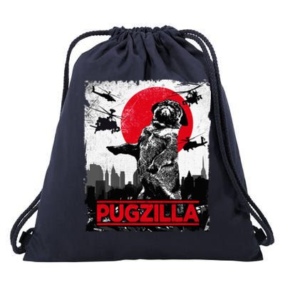 Pugzilla Pug Dog Drawstring Bag