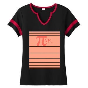 Pink Pi Day 3 14 Number Symbol Math Science Nerd Geek Gift Cool Gift Ladies Halftime Notch Neck Tee