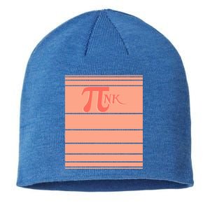 Pink Pi Day 3 14 Number Symbol Math Science Nerd Geek Gift Cool Gift Sustainable Beanie