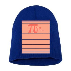 Pink Pi Day 3 14 Number Symbol Math Science Nerd Geek Gift Cool Gift Short Acrylic Beanie