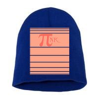 Pink Pi Day 3 14 Number Symbol Math Science Nerd Geek Gift Cool Gift Short Acrylic Beanie