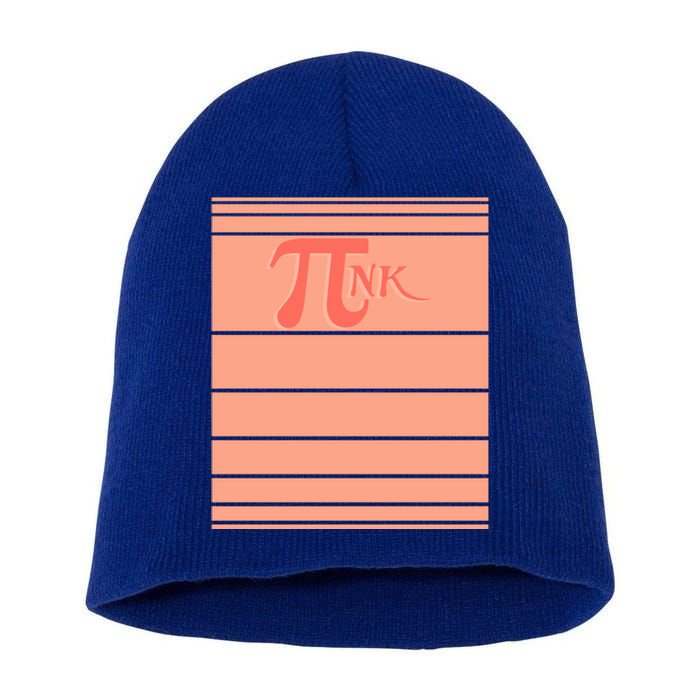 Pink Pi Day 3 14 Number Symbol Math Science Nerd Geek Gift Cool Gift Short Acrylic Beanie