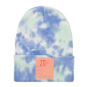 Pink Pi Day 3 14 Number Symbol Math Science Nerd Geek Gift Cool Gift Tie Dye 12in Knit Beanie