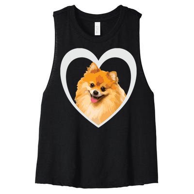 Pomeranian Pomeranian Dog Pomeranian Women's Racerback Cropped Tank