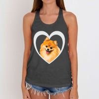 Pomeranian Pomeranian Dog Pomeranian Women's Knotted Racerback Tank