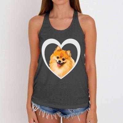 Pomeranian Pomeranian Dog Pomeranian Women's Knotted Racerback Tank