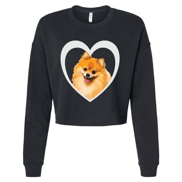 Pomeranian Pomeranian Dog Pomeranian Cropped Pullover Crew