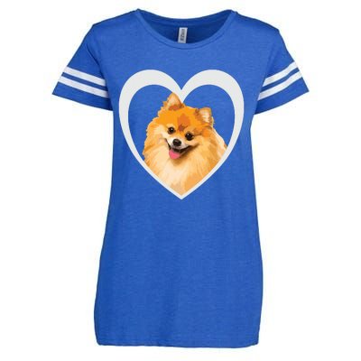 Pomeranian Pomeranian Dog Pomeranian Enza Ladies Jersey Football T-Shirt