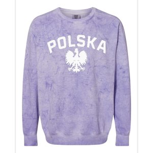 Polska Polish Eagle Poland Polish Ancestry Dyngus Day Colorblast Crewneck Sweatshirt