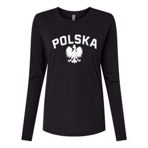 Polska Polish Eagle Poland Polish Ancestry Dyngus Day Womens Cotton Relaxed Long Sleeve T-Shirt