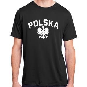 Polska Polish Eagle Poland Polish Ancestry Dyngus Day Adult ChromaSoft Performance T-Shirt