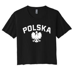 Polska Polish Eagle Poland Polish Ancestry Dyngus Day Women's Crop Top Tee