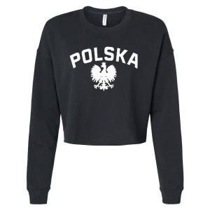 Polska Polish Eagle Poland Polish Ancestry Dyngus Day Cropped Pullover Crew