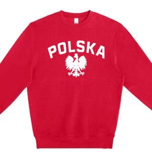 Polska Polish Eagle Poland Polish Ancestry Dyngus Day Premium Crewneck Sweatshirt