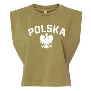 Polska Polish Eagle Poland Polish Ancestry Dyngus Day Garment-Dyed Women's Muscle Tee