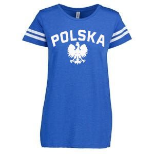 Polska Polish Eagle Poland Polish Ancestry Dyngus Day Enza Ladies Jersey Football T-Shirt