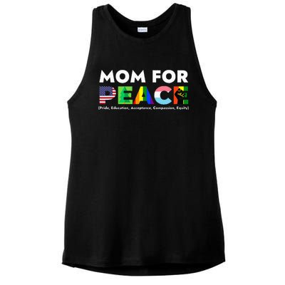 Peace Price Education Acceptance Compassion Equity Ladies PosiCharge Tri-Blend Wicking Tank