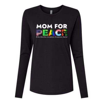 Peace Price Education Acceptance Compassion Equity Womens Cotton Relaxed Long Sleeve T-Shirt