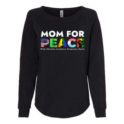 Peace Price Education Acceptance Compassion Equity Womens California Wash Sweatshirt