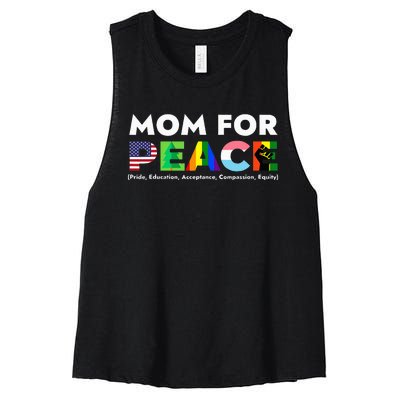 Peace Price Education Acceptance Compassion Equity Women's Racerback Cropped Tank