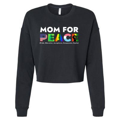 Peace Price Education Acceptance Compassion Equity Cropped Pullover Crew