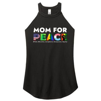 Peace Price Education Acceptance Compassion Equity Women's Perfect Tri Rocker Tank